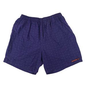 Vintage Obrien Purple Teal Print Nylon Swim Surf Shorts Trunks 90s 80 Streetwear